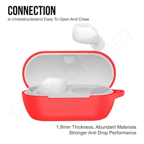Image of Soft Silicone Case Cover for WF-C710N | C710NSA -Red