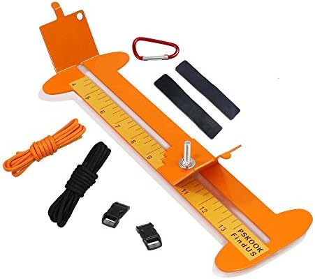PSKOOK Paracord Bracelet Jig Kit Adjustable Length Metal Weaving DIY Craft Maker Tool 4" to 13" with Parachute Cord and Buckles(Orange)