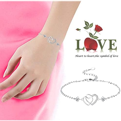 LYL.Adorer Jewellery Women,Silver Necklace/Bracelet/Anklet/Earrings,Swarovski Crystal,Gift for Her