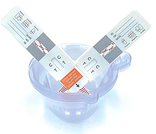 THC Vaping/Marijuana/Dab Urine Drug Test Strip Kit w 10 Urine Cups Included(10-Pack) American