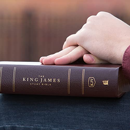 The King James Study Bible, Bonded Leather, Burgundy, Full-Color Edition: Holy Bible, King James Ver