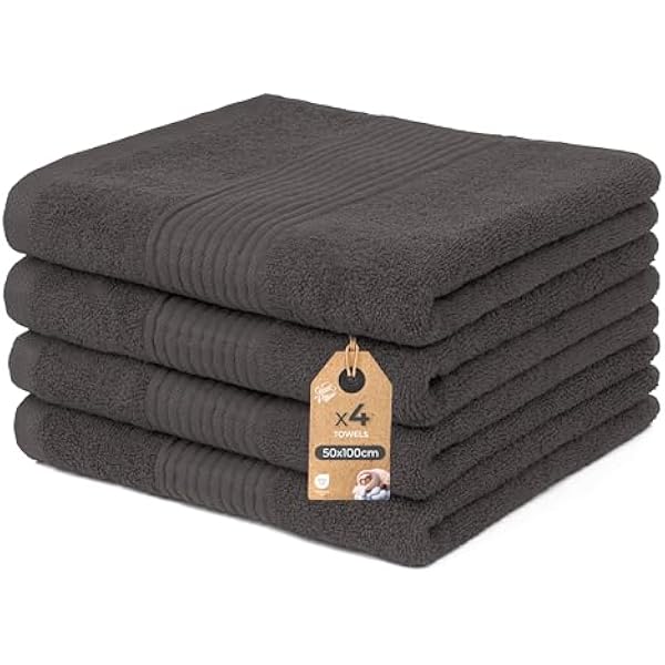 Zestaw ręczników Cloud Pillow 50x100 cm – 4 sztuki, 100% bawełny – miękkie, chłonne i wytrzymałe ręczniki frotte – z certyfikatem Oeko-Tex – idealne do hotelu, spa i dla gości