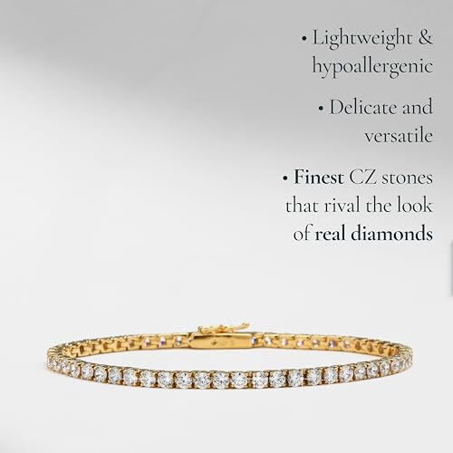 NADRI 3mm Tennis Bracelet, Classic Tennis Bracelet, Tennis Bracelet for Women4