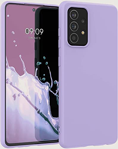 CAPTOR Cover Colorata per Samsung Galaxy A52 / A52s 5G, Custodia TPU in Silicone Flessibile Morbida con Microfibra, Protezione di Alta Qualità con Bordo Rialzato per Schermo e Fotocamera (Viola Lilla)