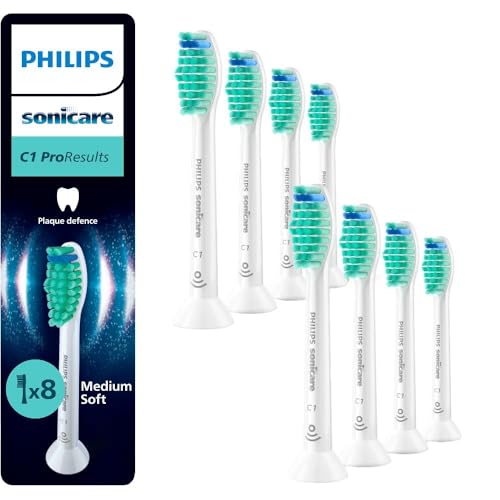 Philips Sonicare C1 ProResults, Genuine Replacement Toothbrush Heads, White, 8 Pack, HX6018/87