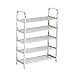 DZHTF Puerta de Entrada de la casa Estante de Almacenamiento de Zapatos estantes de Zapatos Estante de Almacenamiento Simple de Acero Inoxidable de 5 Capas/Vertical fácil de ensamblar-fácil de LIM