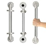 2 Pack Shower Grab Bar with Knurled Anti-Slip Grip 18 Inch ADA Compliant 500lbs Supporting with Conc