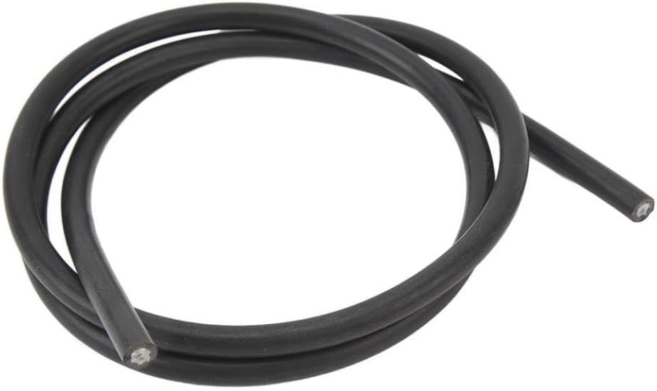 OUTMX 7mm Ignition 1M Length PVC Sheathed Insulated Copper Core Spark Plug Wire Set Black Compatible with Automotive Motorcycle Parts