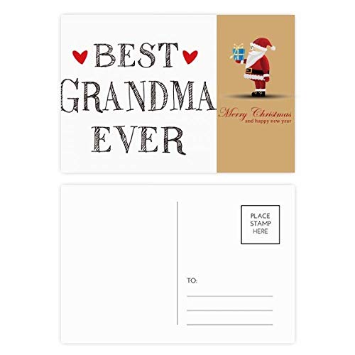 Cartes postales père Noël pour correspondre en famille et fêter Best Grandma Ever