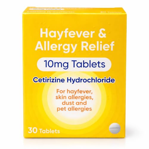 Cetirizine Hydrochloride 10mg Tablets – 30 Tablets (1 Mont