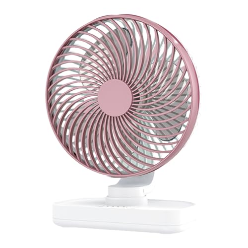 Ventilador de refrigeración oscilante portátil, enfriador ajustable de 4 velocidades, ventilador ligero de bajo consumo para camping, playa, aventura al aire libre, estudio y uso de viajes, 8.1 x 6.3