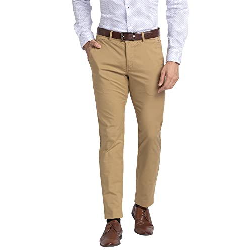Image of Park Avenue Men's Cotton Blend Print Pattern Neo Fit Flat Front Chinos