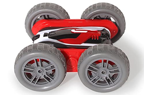 SpinX Stuntcar, 2,4GHz - 4WD, überschlagresistent, überwindet Fast jedes Hindernis und Extreme Steigungen, fährt auch auf dem Rücken, 360° Drehungen, LED