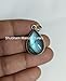 Labradorite Pendant For Women and Girls Natural Gemstone Pear Shape Stone 925 Sterling Silver Handmade Light Weight Simple Birthstone Pendant