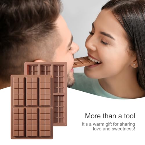 Pniimoo Chocolate Mold, Food-Grade Chocolate Silicone Molds, DIY Chocolate Bar Mold, Chocolate Chip Mold for Stuffed Bar, Premium Candy Bar Mold, Easy to Clean and Reusable