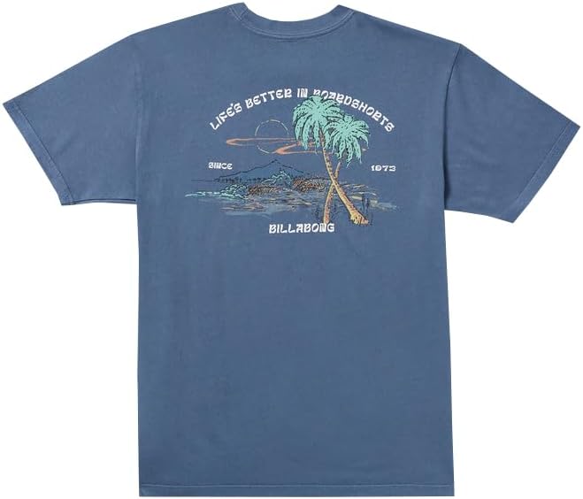 Billabong Better Premium WW SS DPB-Dessert Palm L - Men's Fashion Casual Short Sleeve T-Shirt Cotton - Regular Fit - Lifestyle Beach Apparel