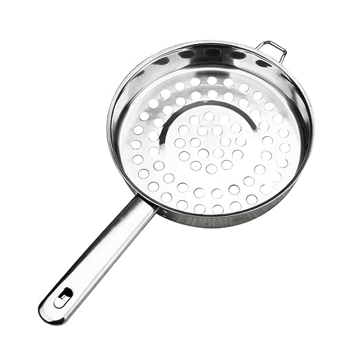CONGARTENO Cucharón Inoxidable con Mango y Diseño Curvado Utensilio de Cocina para Servir Alimentos y Escurrir para Hogar y Restaurantes