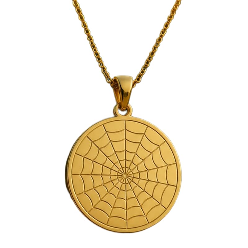 Collier argent plaqué or motif araignée, fini les bijoux ternes avec cette chaîne maille forçat