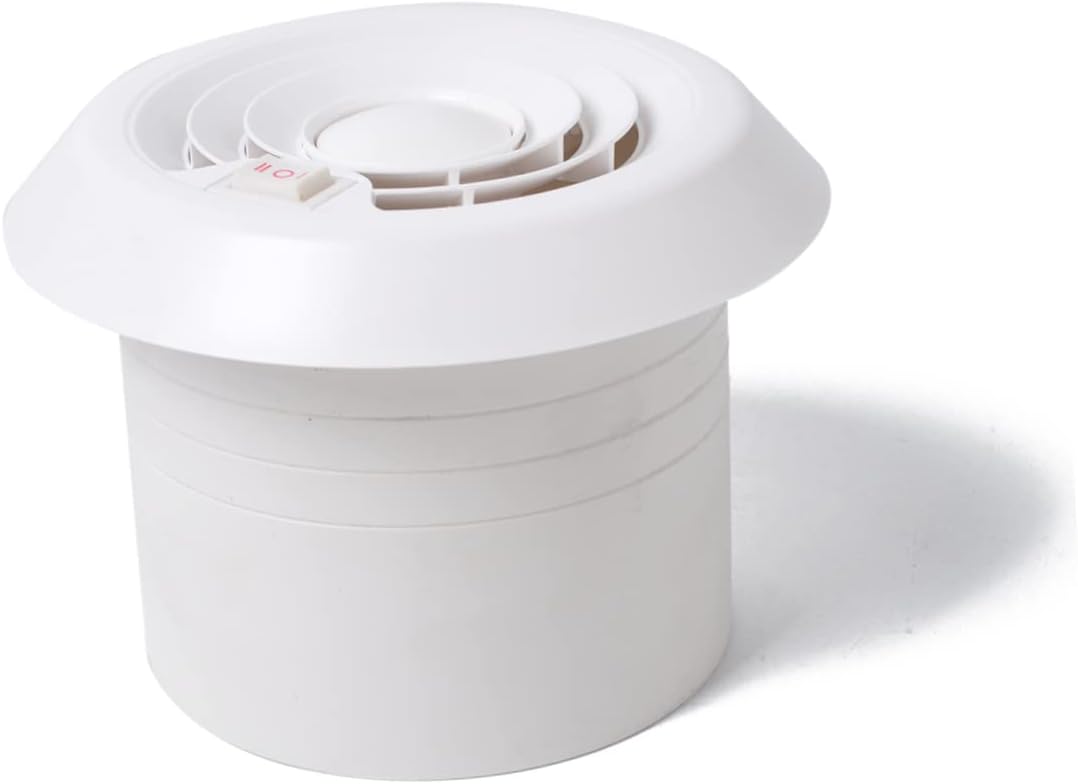Ciieeo 12V Rv Roof Air Vent Mute Fan Durable Mushroom Shape Design for Rv Yacht Commercial Vehicles White Circular Ventilation