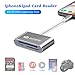 Price comparison product image 3 in1 SD/TF/CF Card Reader Digital Camera Reader Adapter OTG cable Adapter Compatible with iPhone xs/x/8/7Plus/7s/6/5 iPad Lighning to SD Card Reader Trail Game Card Reader Viewer Plug&Play-Aluminum