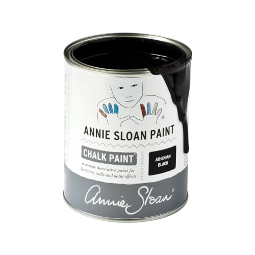 Annie Sloan Chalk Paint (Athenian Black 1 Litre/33.8 Fl Oz) a unique decorative paint for furniture cabinets and home dcor with no sanding or priming