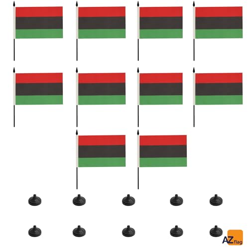 Drapeau table afro-américain 21x14 petit drapeau de bureau africain américain