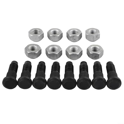 VRTYVEYBB Wheel Hub Bolt Nut Kit 6709170 6564669 For Bobcat 643 S76 S770 S570 S130 632, 8PCS Metal Lug Nut Stud Set for Industrial Machinery