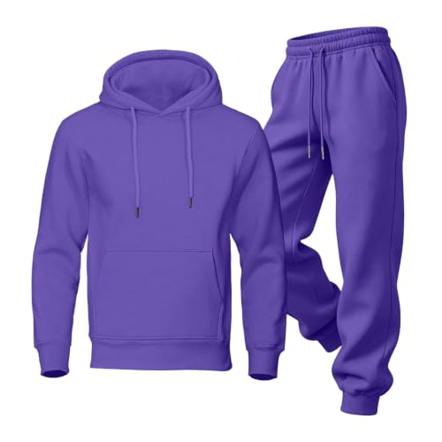 Mens Jogging Suits Jogger Sweatpants Matching Set Two Piece Outfit | Jogger Pants, Long Sleeve, Kangaroo Pocket, Pullover, Warm, Street Wear, Workout, Athletic, Joggers Set for Men — view 4