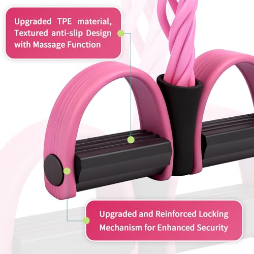 Image of Multifunction Tension Rope, 6-Tube Elastic Yoga Pedal Puller Resistance Band, Natural Latex Tension Rope Fitness Equipment, for Abdomen /Waist /Arm /Leg Stretching Slimming Training
