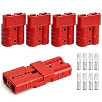 4 Stück 50A 600V Akku Anderson Stecker Batterie Verbinder, Steckverbinder Schnellanschluss Batterie Quick Connect Schnelltrennstecker Batterieanschluss Hochstromstecker für Wohnmobil Solar Auto