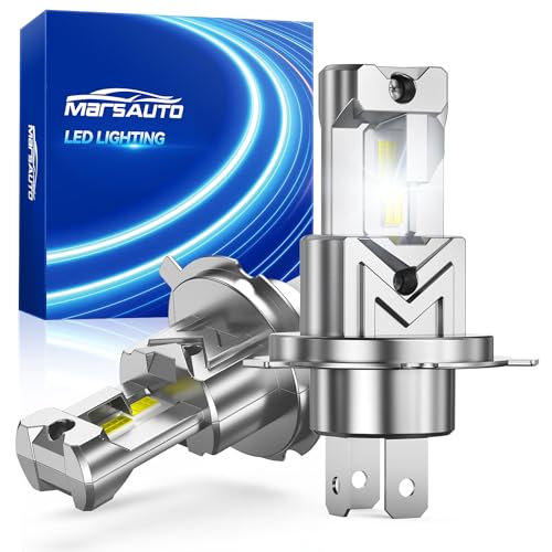 Image of Marsauto H4 /9003 LED Bulbs, 40000LM 6500K Cool White, Dual Function, Fanless Passive Cooling, 1:1 Mini Size Plug and Play, IP68 Waterproof, Pack of 2