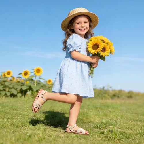 Image of DREAM PAIRS Girls Sandals Fashion Sandal with Adjustable Straps Open-Toe Comfortable Summer Shoes for Toddler Little Kid