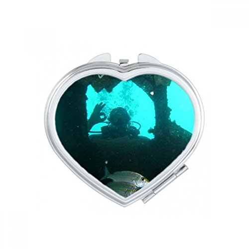 Miroir compact Poisson de mer DIYthinker maquillage de poche