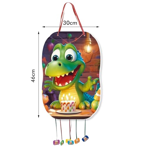 Miniatura 2 de Trookee - Piñata Cumpleaños Infantil De Cocodrilo - Decoracion Cumpleaños - Piñata Grande Para Rellenar Con Chuches Y Regalos Para Niños Y Niñas - Crocodile Pinata - Caimán, Alligator - 46x30 Cm