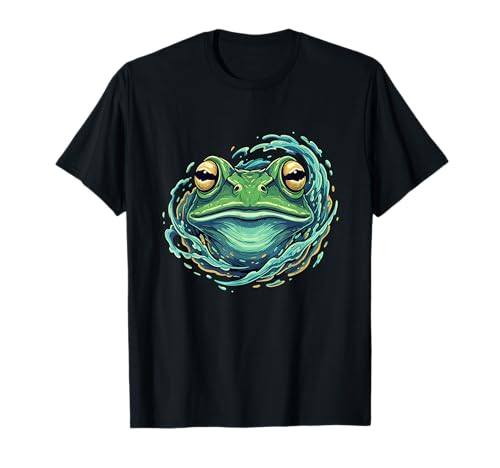 Mystic Frog Head Splash Nature y Ambiente Anfibio Camiseta