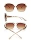 JM Bifokale Lese-Sonnenbrille, übergroße Sonnenleser-Gläser für Frauen UV-Schutz im Freien Braun +2.0