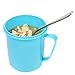 Home-X - Microwave Soup Mug Set with Secure Snap Close Vented Lids, 22 oz Mugs Allow You to Heat and Eat Soups, Noodles, Hot Cereal and More in a Single Container, Set of 2, Red and Blue