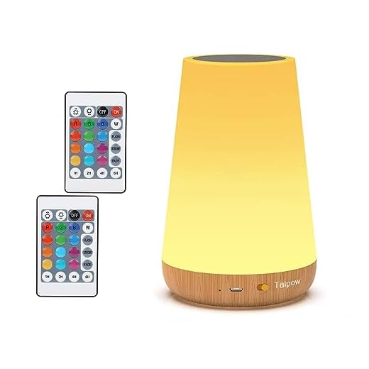 Luz Nocturna de LED, Lámpara de Mesita de Noche, Control Remoto, Control Tactil, Temporizador, Regulable, USB Recargable, Cambio de Colores, para Niños, Habitación, Cámping