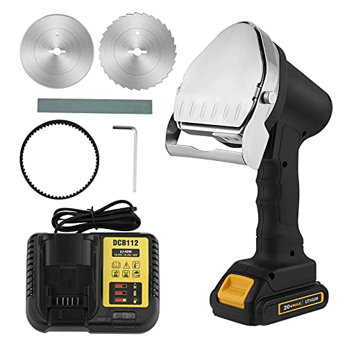 FHRKA Cuchillo de Kebab eléctrico inalámbrico, Cortador de Corte de shawarma, Cortador de Carne giroscópico Comercial, Espesor Ajustable 0-8 mm