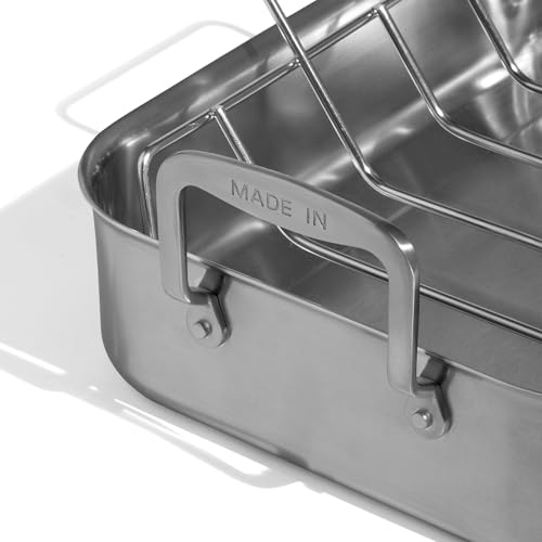 Made In Cookware - Stainless Clad Roasting Pan - 3-Ply Stainless Clad - Professional Cookware - Crafted in Thailand - Image 4