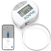 RENPHO Maßband Körper Smart Körpermassband, Bluetooth Massband Körper zum Messen der Körperumfänge von Bizeps, Brust, Hüfte, Waden, Oberschenkel und Hals, Maßband Nähen in CM Oder Zoll, 150CM