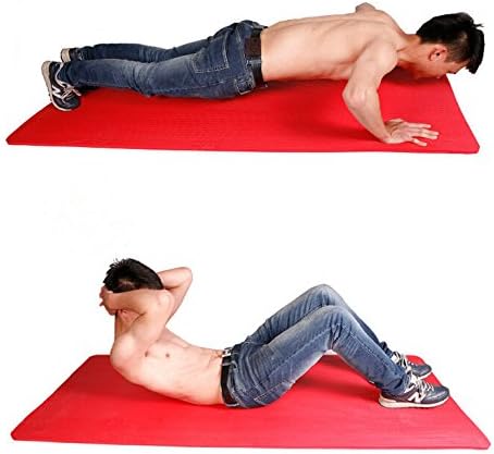 New Premium High Density Exercise Yoga Mat with Comfort Foam Red