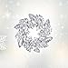 EVER FAITH Women's Wedding Corsage Jewelry Accessory Crystal Flower Wreath Brooch Pin Clear Silver-Tone
