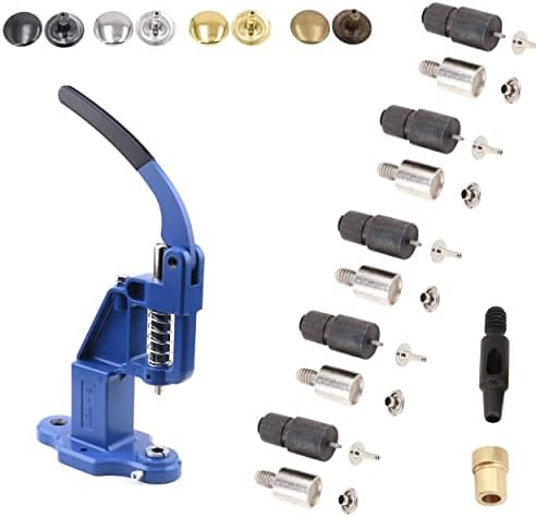 Amazon.com: Rivet Press Machine and 5 Sets Single Cap Rivets Die - 5mm ...
