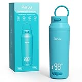 Paruu Portable Bottle Warmer for Breast Milk & Water, Baby Bottle Warmer with Fast Heating for Night Feeding, 7-Temp Control, Large 12oz Capacity, Ideal Gifts for New Parents, Blue