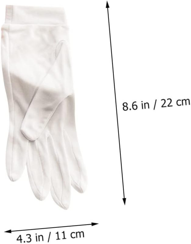 DECHOUS Breathable Silk Moisturizing Gloves for Household Use Lightweight Reusable Gloves for Hand Hydration and Pure White