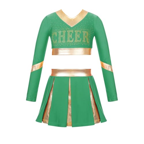 Uniforme de animadora para niñas con vestido manga larga