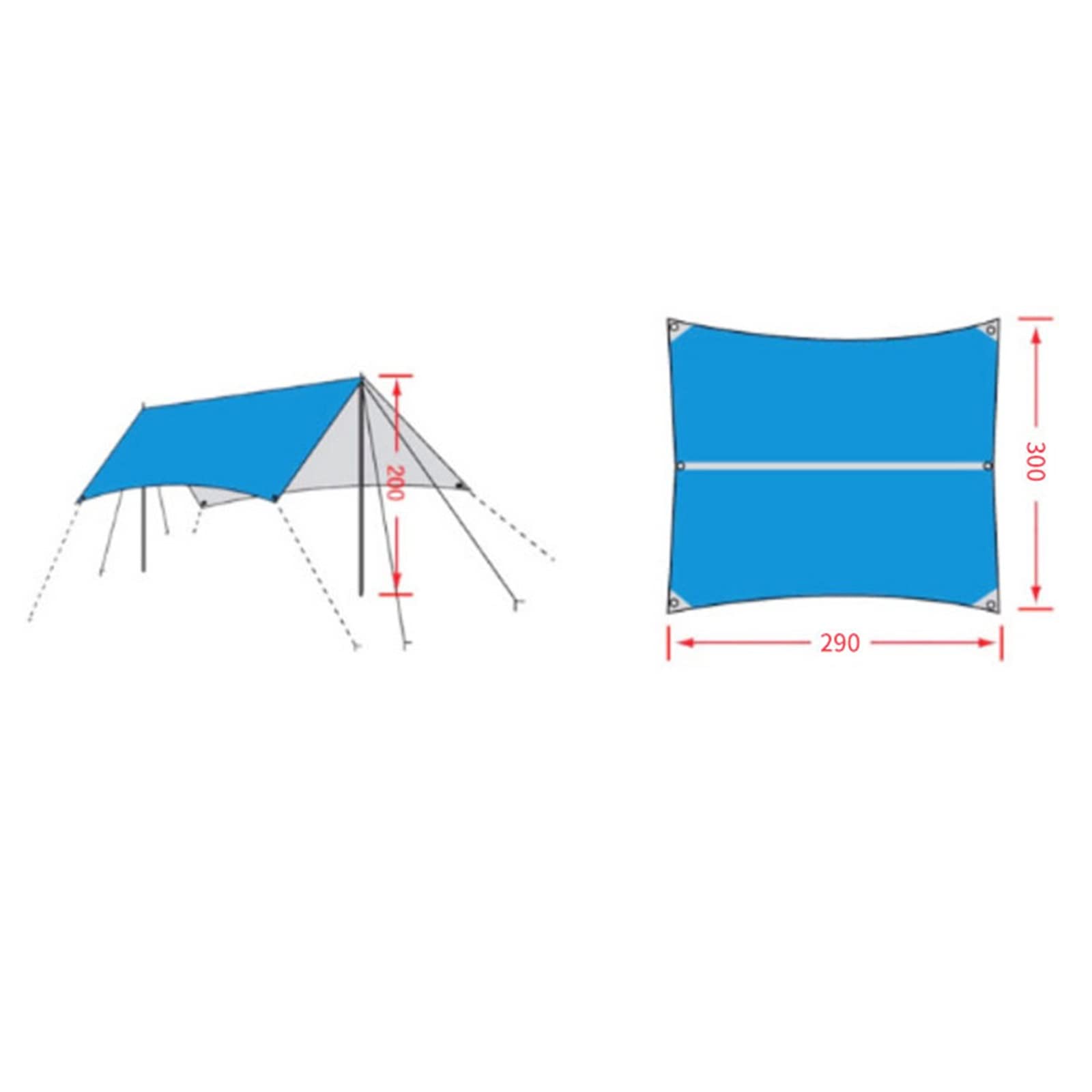 telo per amaca da campeggio, Telo impermeabile portatile leggero antipioggia Telo tenda Telo for zaino in spalla Escursionismo Campeggio for escursionismo Pesca Picnic