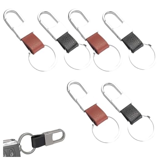 6 Piezas llaveros de cuero para coche, elegante llavero de cuero, llavero para coche, llavero para mujer, llavero para hombre para todos los coches, regalo de cumpleaños para hombres y mujeres