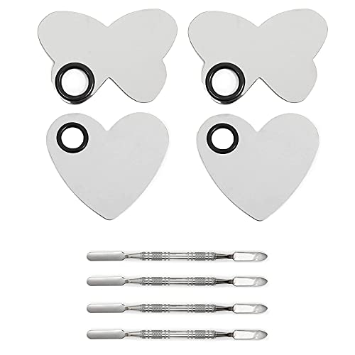 Makeup Foundation Mixing Palette Plates and Spatula Tools (8 Pieces)